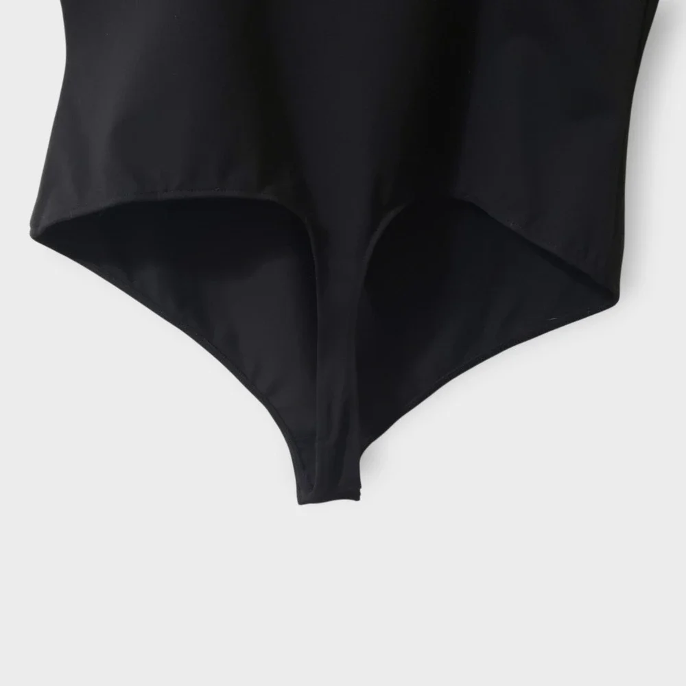 NWT Intimately Free People She's So Sleek Square Neck Thong Bodysuit‎ Black XL